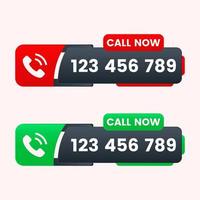 Call us now button logo sign and symbol vector with Phone number