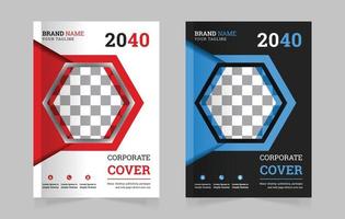 Corporate simple book cover design template a4 vector