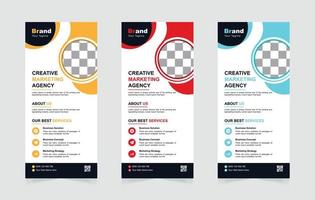 Corporate event rack card or dl flyer design template vector