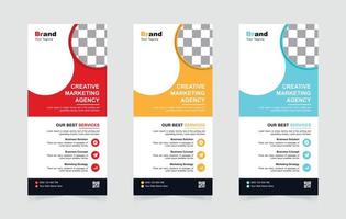 Corporate event rack card or dl flyer design template vector