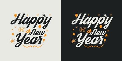 Happy new year t-shirt design vector 2023. Greeting stylish t-shirt Design. Typography, Unique, Vector design template.