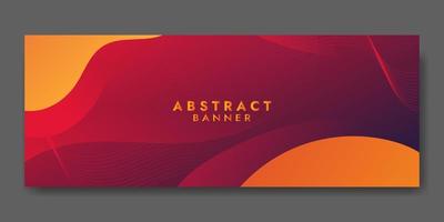 Abstract Red Fluid Wave Banner Template vector