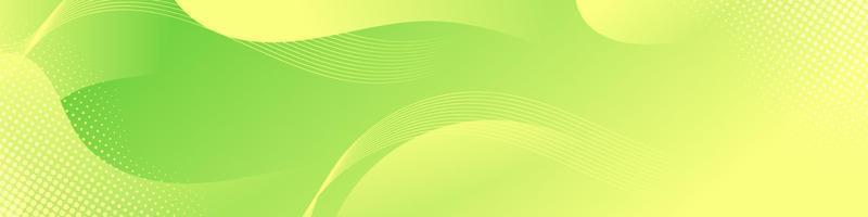 Abstract Green Fluid Wave Banner Template vector