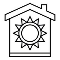 icono de modo de verano del acondicionador, estilo de contorno vector