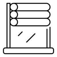 icono de rodillo de ventana, estilo de esquema vector