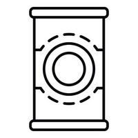 Tomato tin can icon, outline style vector