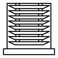 Horizontal jalousie icon, outline style vector