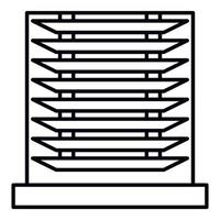 Horizontal jalousie icon, outline style vector