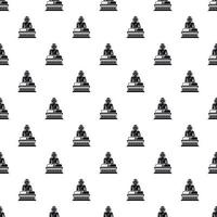 Statue of sitting Buddha pattern, simple style vector