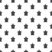 Hexagonal pavilion pattern, simple style vector