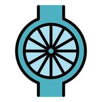 Pump station icon color outline vector