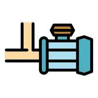 Compressor pump icon color outline vector