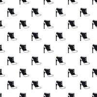 Boot with high heel pattern, simple style vector