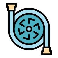 Factory pump icon color outline vector