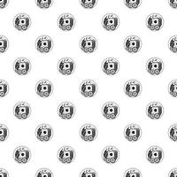 Korean food on a plate pattern, simple style vector
