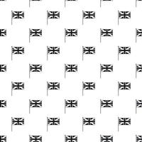 Great Britain flag with flagpole pattern vector