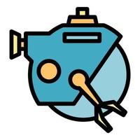 Apparatus bathyscaphe icon color outline vector