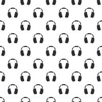 Headphones pattern, simple style vector