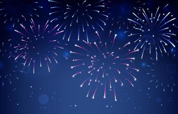 Firework in the Night Sky