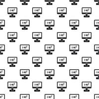 Computer monitor pattern, simple style vector
