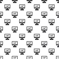 Computer monitor pattern, simple style vector