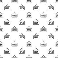 Open door sign pattern, simple style vector