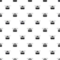 Ski lift pattern, simple style vector