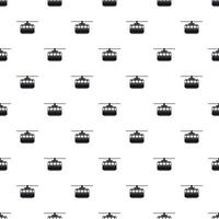 Ski lift pattern, simple style vector