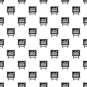 Growth graph on the monitor pattern, simple style vector