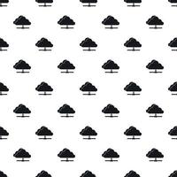 Cloud computing connection pattern, simple style vector