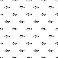 Perch fish pattern, simple style vector