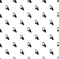 Hand with smartphone pattern, simple style vector