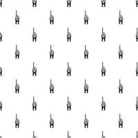 Portable handheld radio pattern, simple style vector