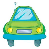 Car with wifi sign i icon, cartoon style vector