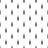 Beer bottle pattern, simple style vector