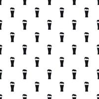 Glass of beer pattern, simple style vector