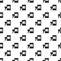Barcode scanner pattern, simple style vector