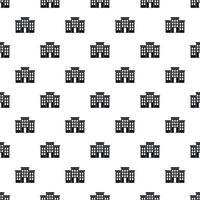 Hotel building pattern, simple style vector