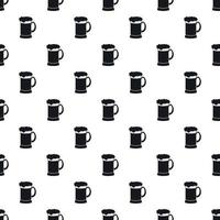 Mug of beer pattern, simple style vector