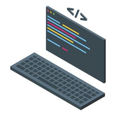 Seo free course icon isometric vector. Online education