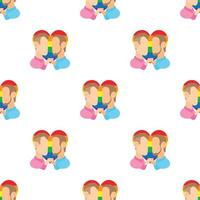Two men gay pattern seamless vector
