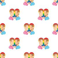 Two men gay pattern seamless vector