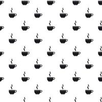 Cup of hot drink pattern, simple style vector