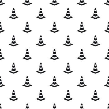 Traffic cone pattern, simple style vector