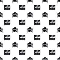 Shelves with cardboard boxes pattern, simple style vector