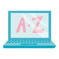 A Z computer icon, cartoon style vector