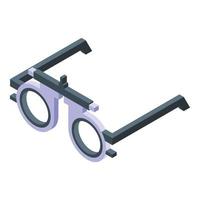 icono de gafas de percepción visual vector isométrico. ojo sensorial