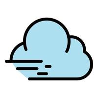 Internet cloud icon color outline vector