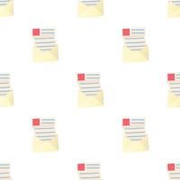 Open envelope with sheet of paper pattern seamless vector