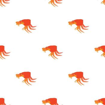 Cangrejo con patrón de garras pequeñas vector sin costura